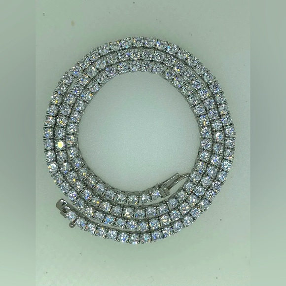 Sterling silver cubic zirconia chain - Picture 1 of 1